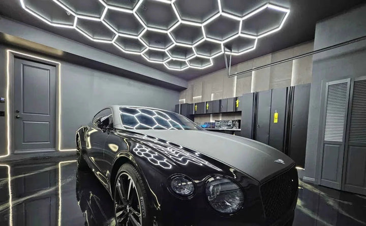 hexagon lights install in garage
