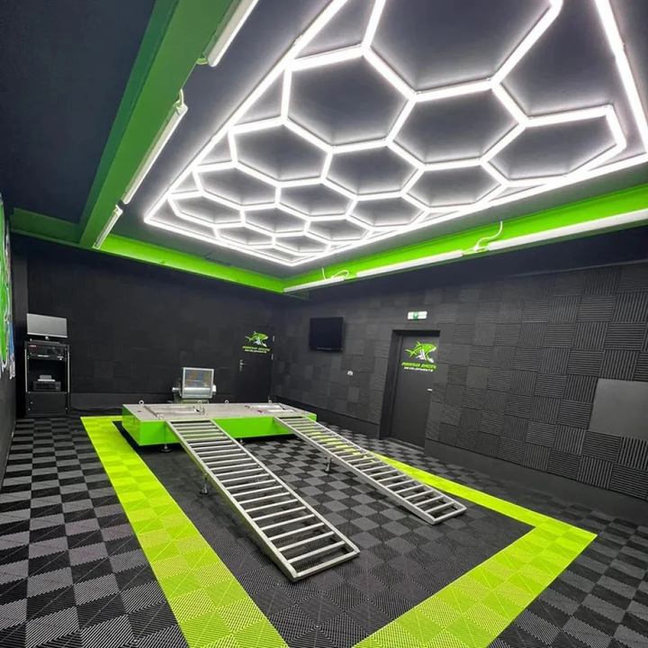 15 grid hexagon led lights with border garage lights