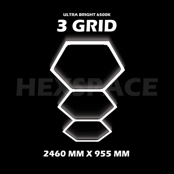 3 grid hexagon lights hexspace