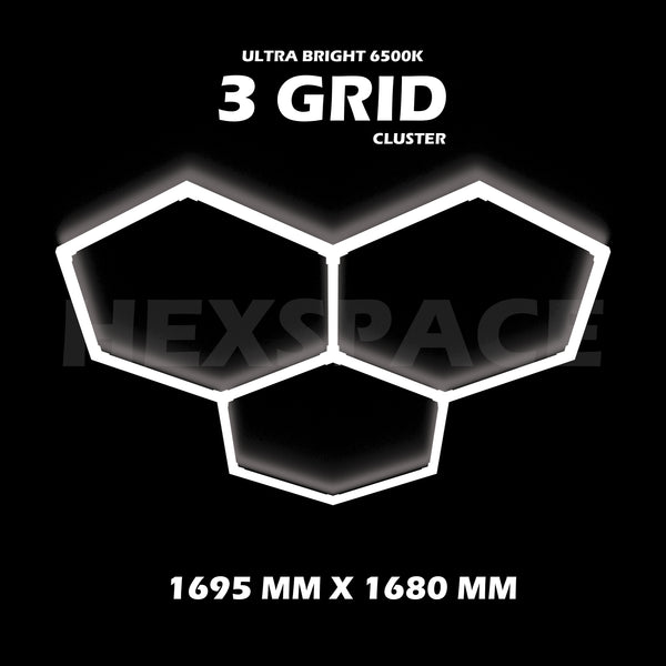 3 grid hexagon lights cluster hexspace