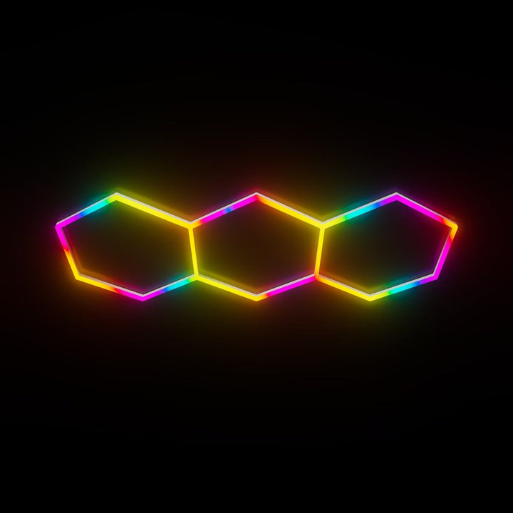 552516 Rgb Hexagon RGB Lights 3 Line Grid System Game Room(2.5m*1m) HexSpace