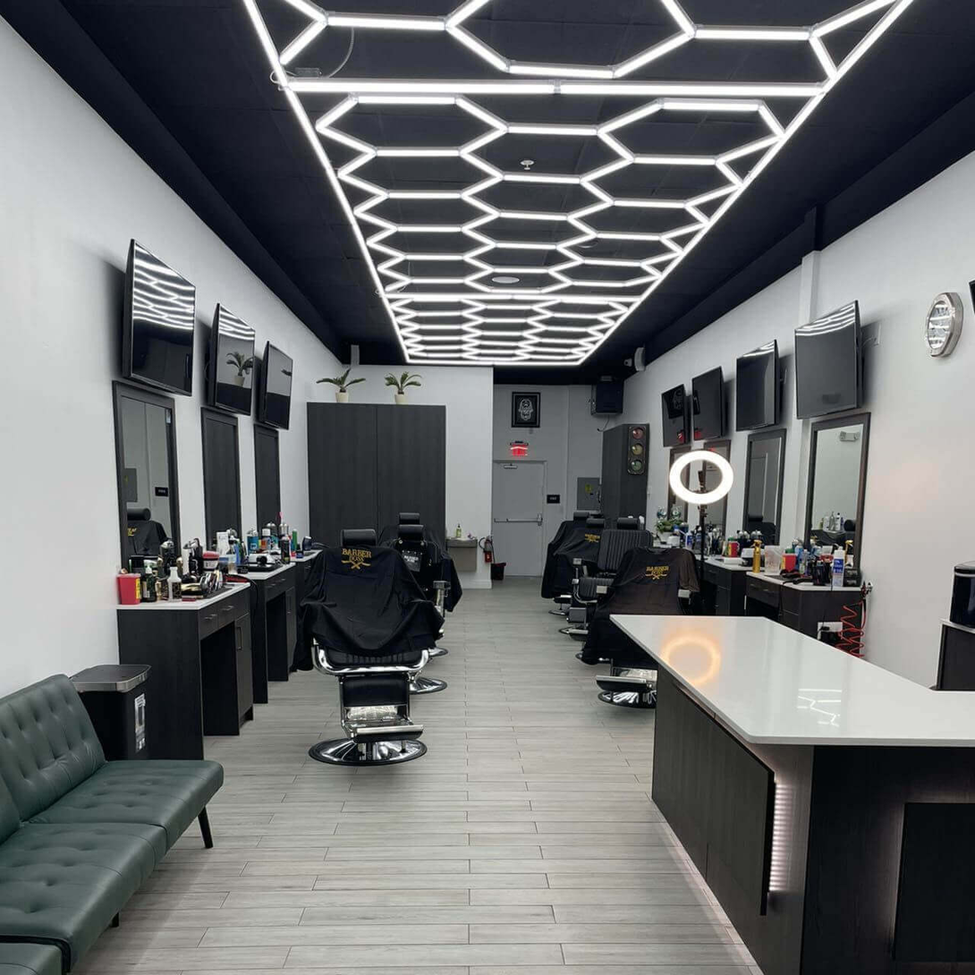 3 set pf 15 hexagon lights barbershop