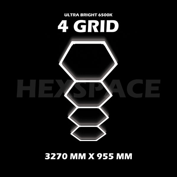 4 grid hexagon lights linear