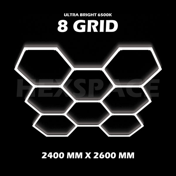 8 grid hexagon lights hexspace