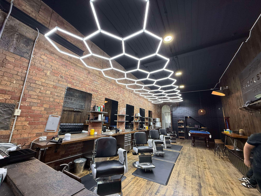HEXSPACE 17 grid hexagon lights for barbershop