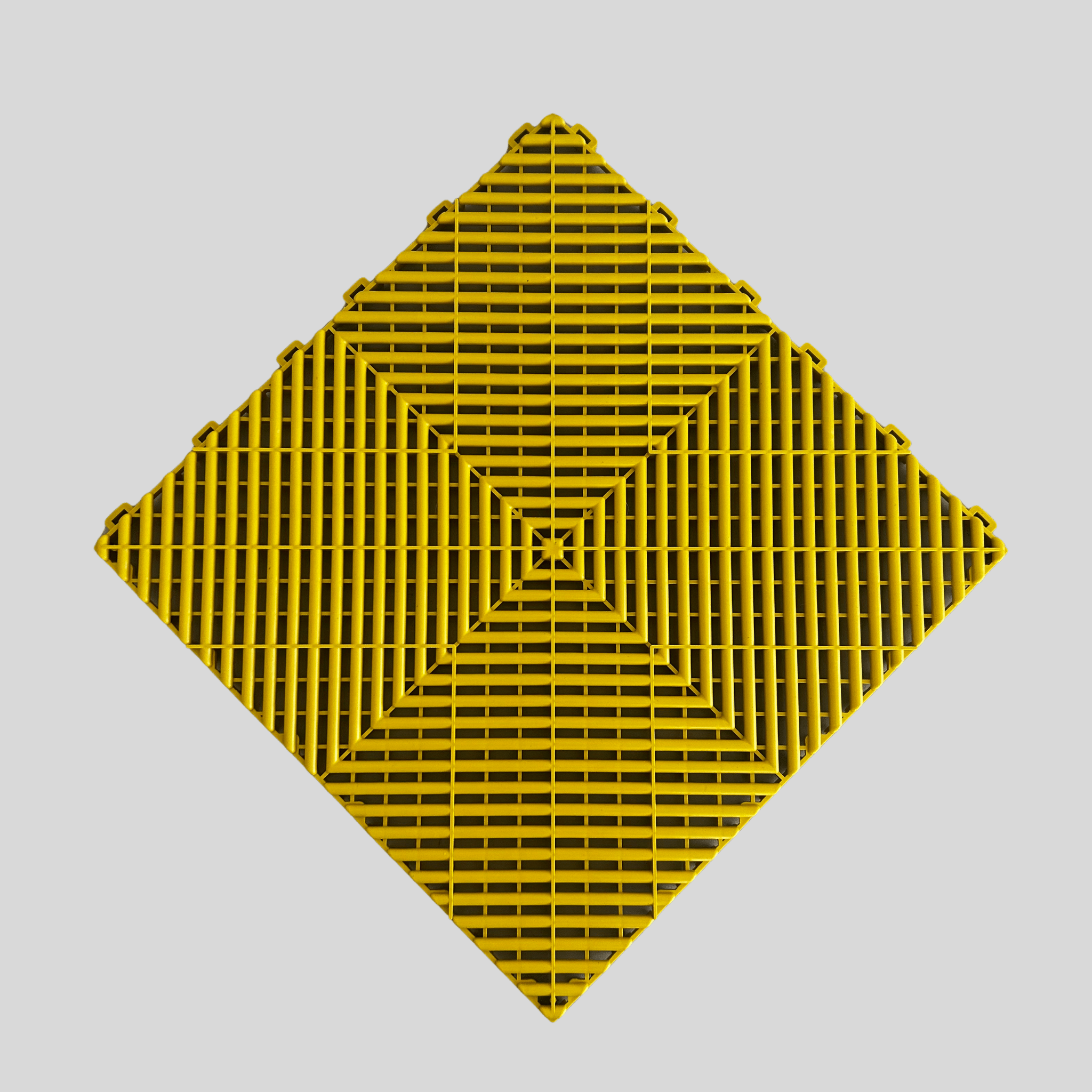 Heavy-Duty Classic Grid Garage Floor Tiles – Sunburst Yellow (20 pcs)
