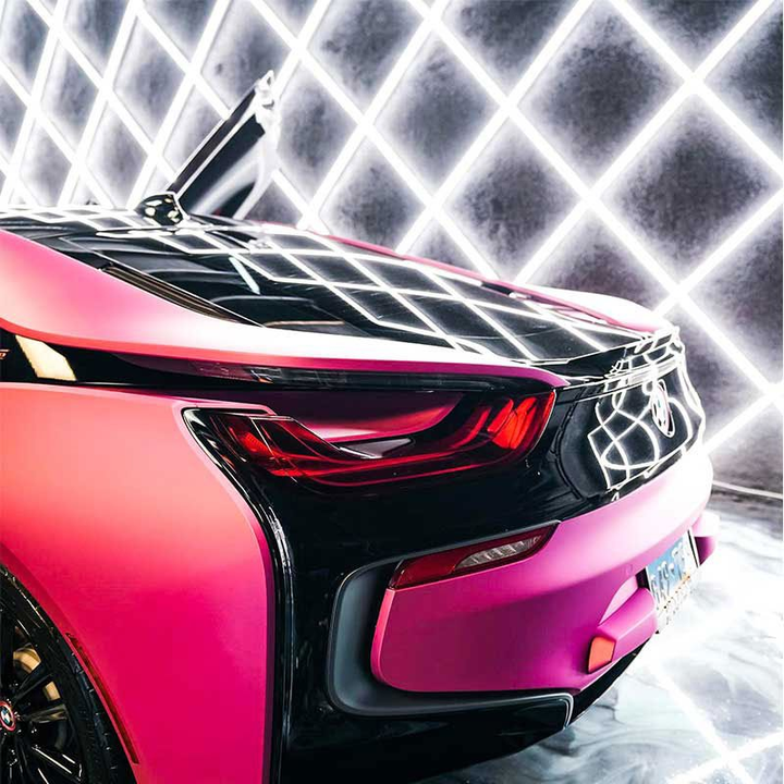 HexSpace diamond grid led garage lights for detailing shop