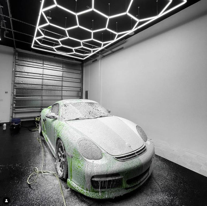 Hexagon Lights - 15 Grid With Border garage posher