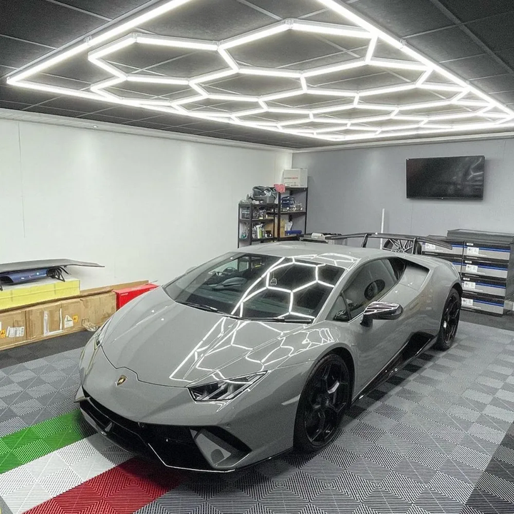 Hexagon Lights - 15 Grid With Border lambo