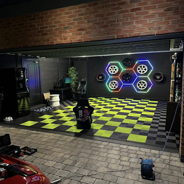 Hexagon RGB Lights - 5 Grid System garage