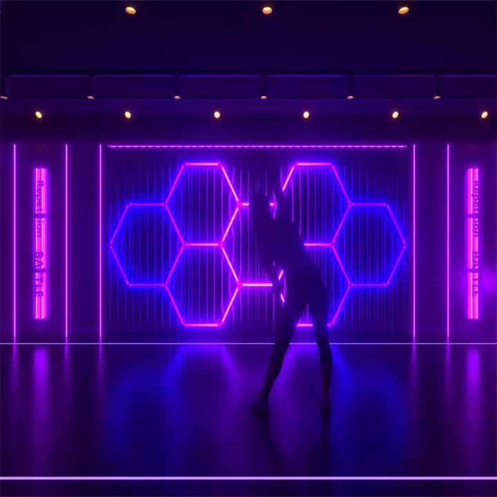 Hexagon_rgb_lights_7_grid in bar