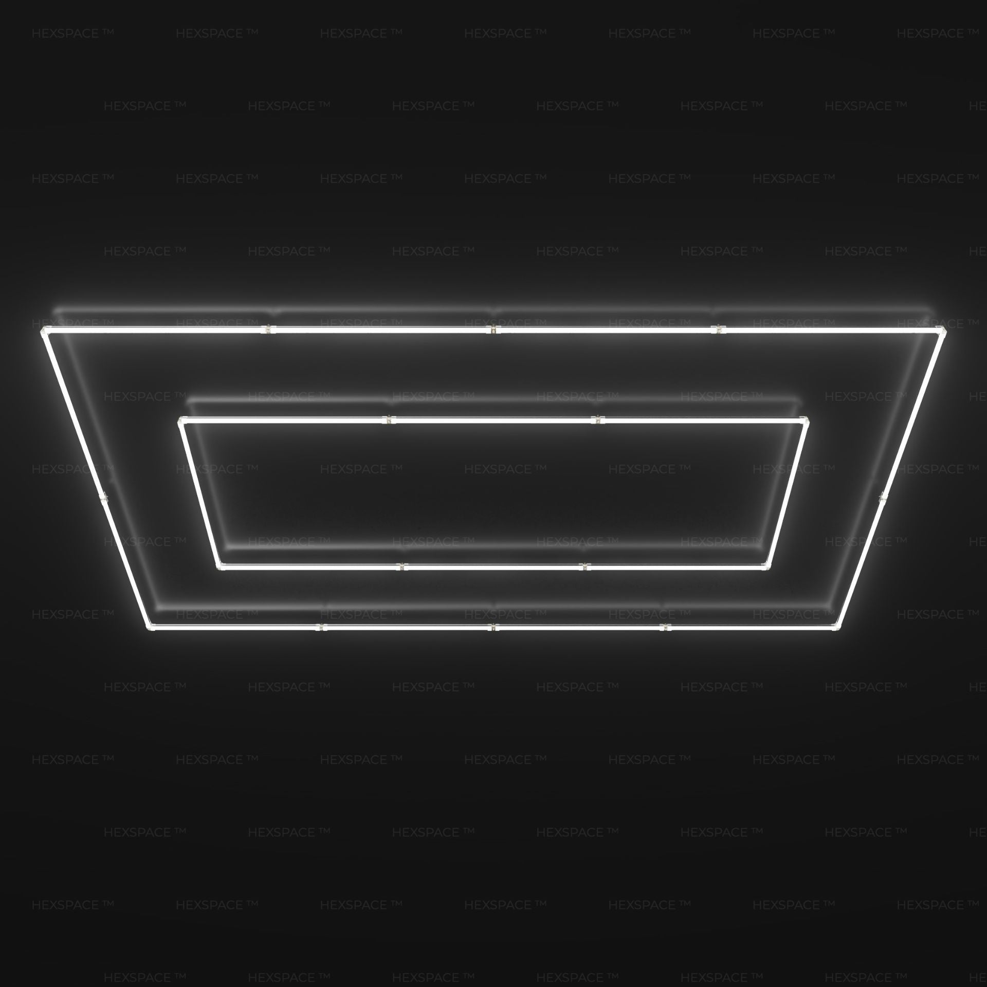 Rectangular Grid LED Shop & Garage Lights(4.8M x 2.4M) | HexSpace
