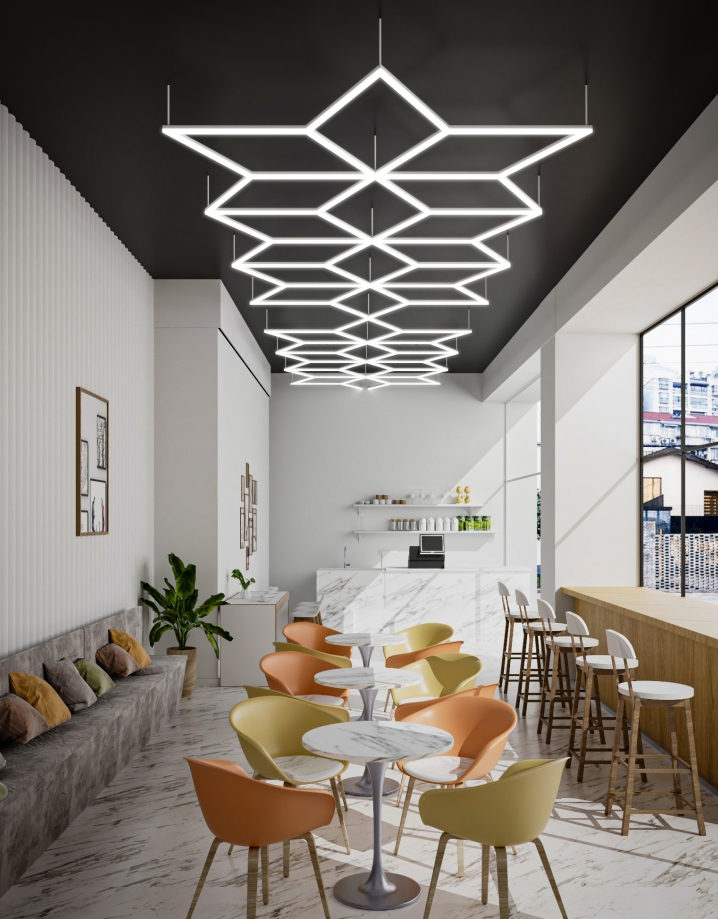 Stella Grid S2 LED Wall & Ceiling Lights for cafe