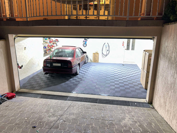 garage floor tiles Slate Grey basement