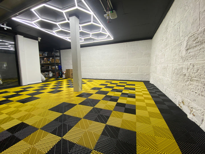 garage floor tiles Sunburst Yellow