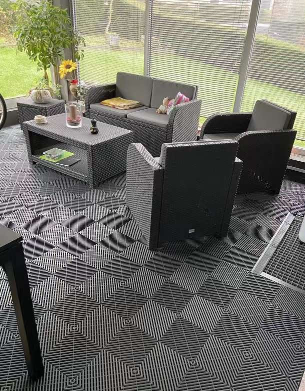 garage floor tiles black patios