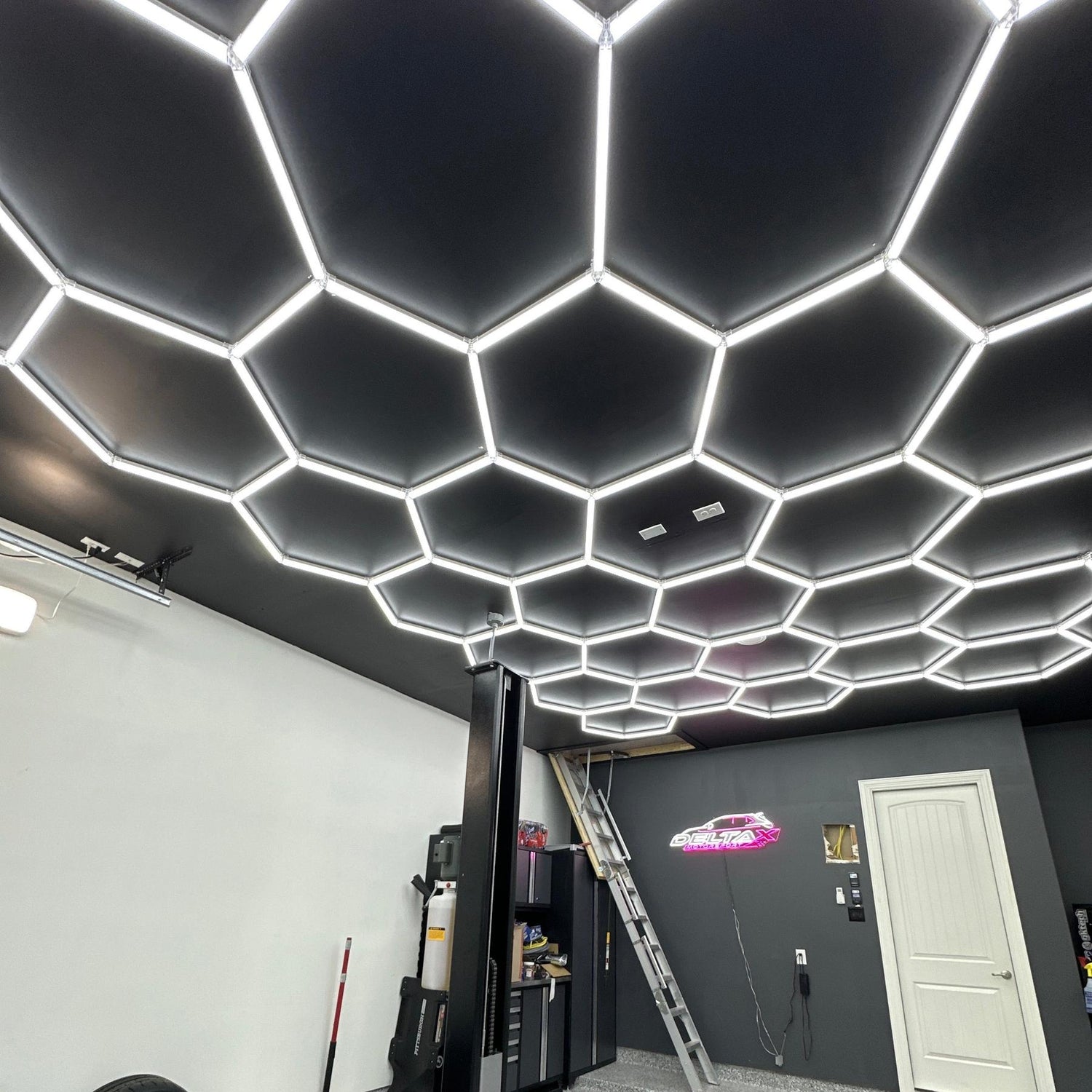 hexagon ceiling lights for garage 