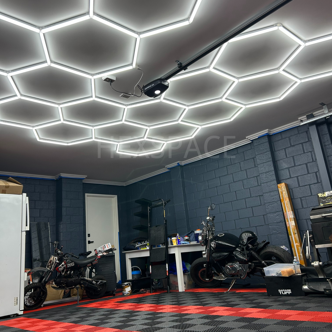 hexagon lights u size double garage