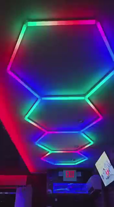 hexagon rgb lights bar